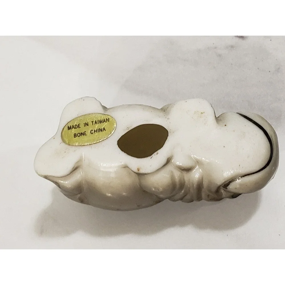 Vintage Miniature Baby Hippo Hippopotamus Ceramic Trinket‎ Mini Decor House